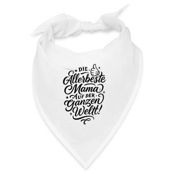 Allerbeste Mama Spruch - Bandana Dreieckstuch - Weiß - Vorne
