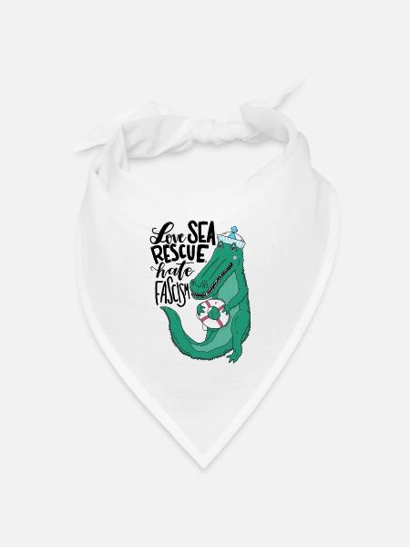Luloveshandmade - Love Sea Rescue - Bandana Dreieckstuch - Weiß