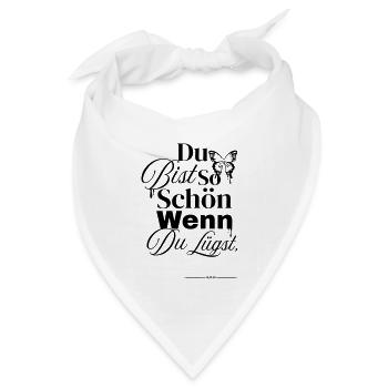 So Schön Wenn Du Lügst - Bandana Dreieckstuch - Weiß - Vorne