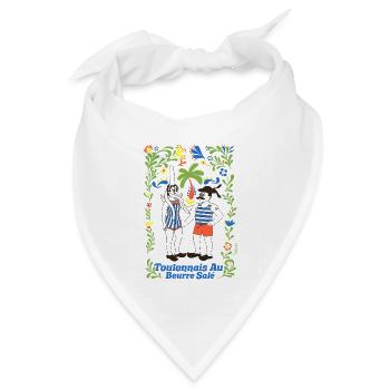 Toulonnais mit gesalzener Butter - Bandana Dreieckstuch - Weiß - Vorne