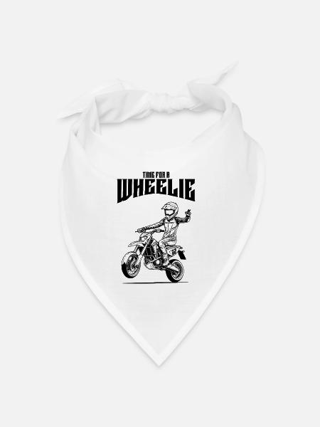 Time for a Wheelie - Bandana Dreieckstuch - Weiß