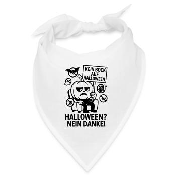 Anti Halloween Nein Danke - Bandana Dreieckstuch - Weiß - Vorne
