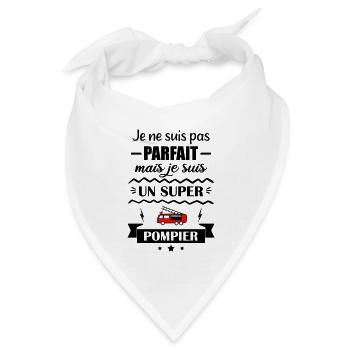 Super Firefighter Fire Hero Feuerwehrauto - Bandana Dreieckstuch - Weiß - Vorne