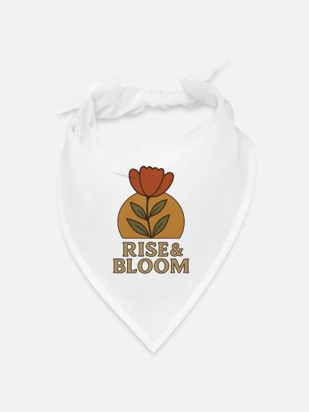 Rise & Bloom - Bandana Dreieckstuch - Weiß