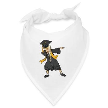 Dabbing White Girl Abschlussklasse 2026 Grad Geschenk - Bandana Dreieckstuch - Weiß - Vorne