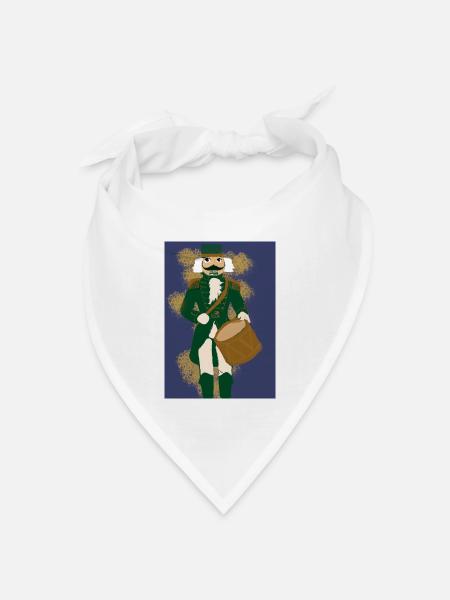 Alte Grüne Parade-Trommel - Bandana Dreieckstuch - Weiß
