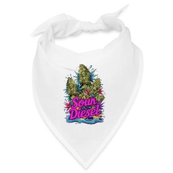 Sour Diesel - Bandana Dreieckstuch - Weiß - Vorne