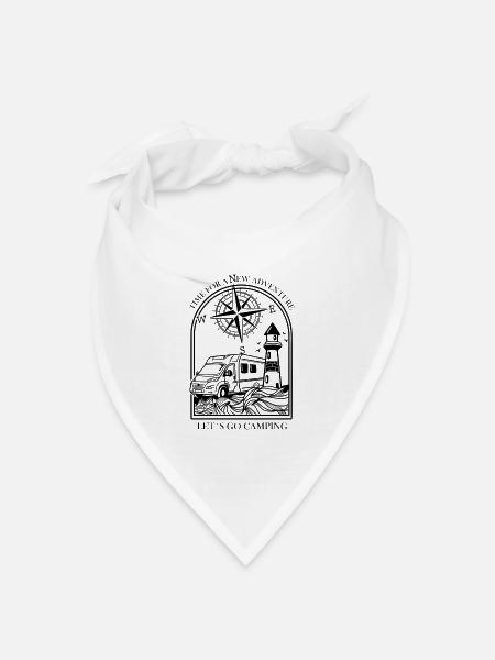 Wohnmobil Design - Bandana Dreieckstuch - Weiß