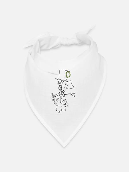 SERBSKI BRAŠKA - kontur - - Bandana Dreieckstuch - Weiß