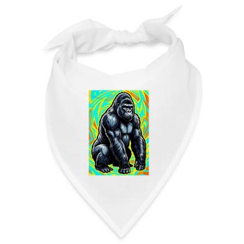 Gorilla - Bandana Dreieckstuch - Weiß - Vorne