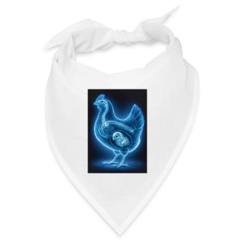 Neon-Poulet-Fetalkunst - Bandana Dreieckstuch - Weiß - Vorne