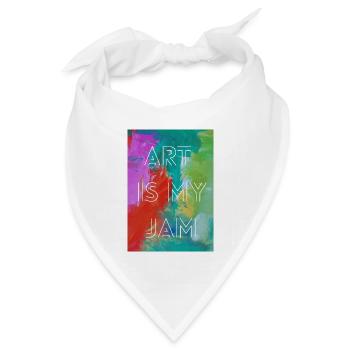 Art is my jam - Bandana Dreieckstuch - Weiß - Vorne