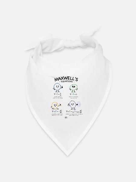 Maxwells Gleichungen - Bandana Dreieckstuch - Weiß