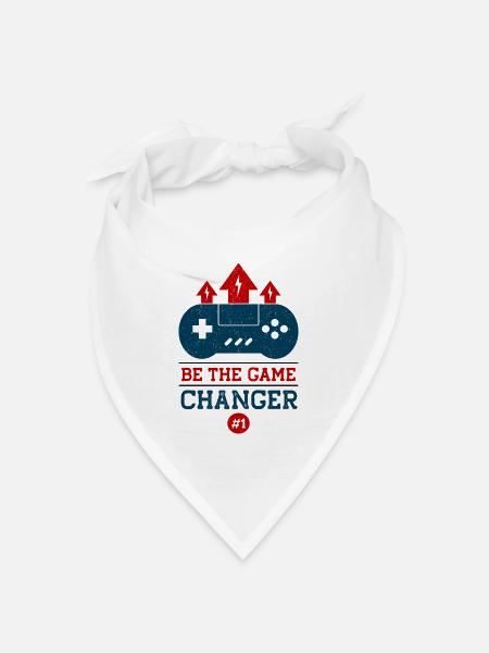 Sei der Game Changer Controller Tee - Bandana Dreieckstuch - Weiß