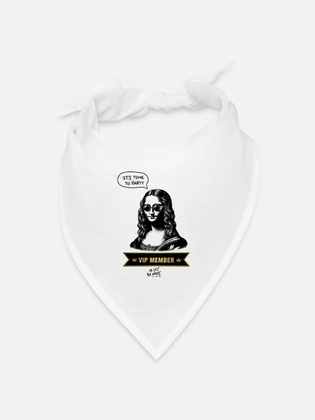VIP Mona Lisa Party Edition - Bandana Dreieckstuch - Weiß