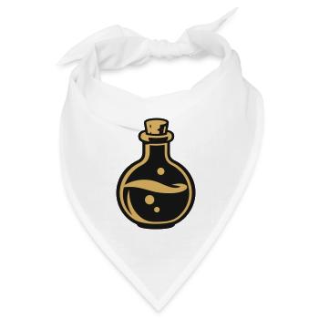 Zaubertrank Flasche Icon - Bandana Dreieckstuch - Weiß - Vorne