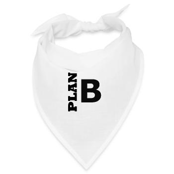 Plan B / Super als Geschenkidee - Bandana Dreieckstuch - Weiß - Vorne