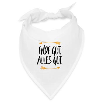 Ende gut alles gut - Bandana Dreieckstuch - Weiß - Vorne