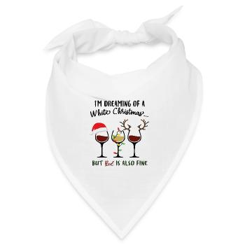 lustiger Spruch weiße rote Weihnachten - Bandana Dreieckstuch - Weiß - Vorne