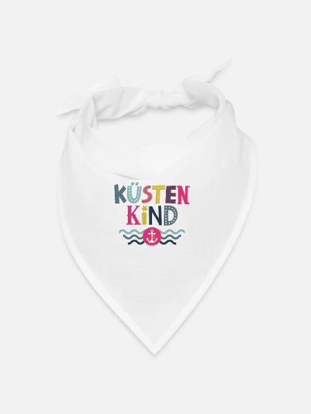 Küstenkind - Bandana Dreieckstuch - Weiß
