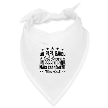 Ein bärtiger Vater ist wie ein normaler, aber cooler Vater - Bandana Dreieckstuch - Weiß - Vorne