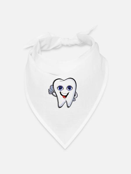 Zahnarzt Zahn - Bandana Dreieckstuch - Weiß