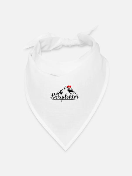 Bergdoktor Geschenk Österreich Lederhose - Bandana Dreieckstuch - Weiß