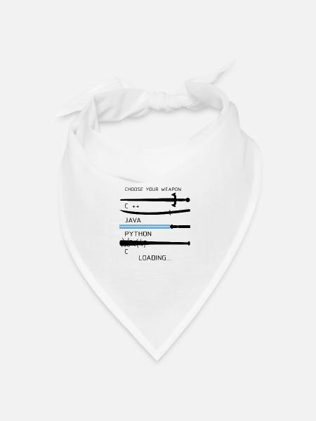 Coding Java Programmierer Beruf Geschenk - Bandana Dreieckstuch - Weiß
