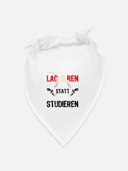 Lackierer Maler und Lackierer Designs Beruf Spruch - Bandana Dreieckstuch - Weiß