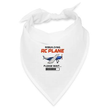 RC Modellflugzeuge Flugzeug Flugzeug Pilot lustiges Geschenk - Bandana Dreieckstuch - Weiß - Vorne