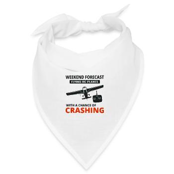 RC Modellflugzeuge Flugzeug Flugzeug Pilot lustiges Geschenk - Bandana Dreieckstuch - Weiß - Vorne