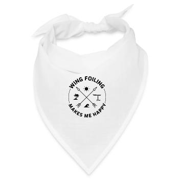 Wing Foiling Lustig - Bandana Dreieckstuch - Weiß - Vorne