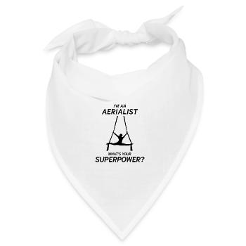 Aerial Silks Tänzer Aerialist Air Yoga Akrobatik - Bandana Dreieckstuch - Weiß - Vorne