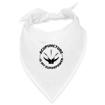 Akupunktur Akupunkteur Chinesische Medizin Lustig - Bandana Dreieckstuch - Weiß - Vorne