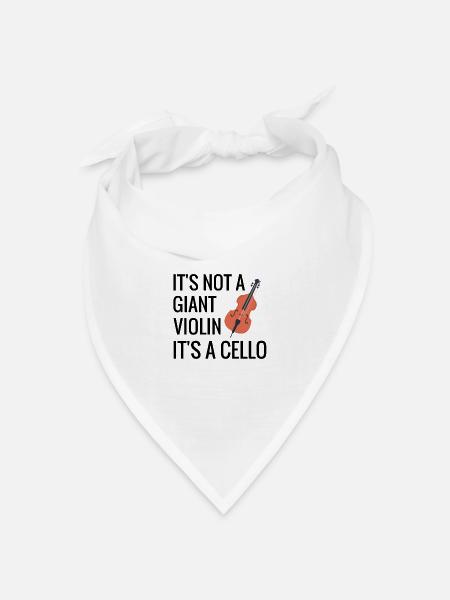 Cello Spieler Geschenke | Cello Orchester Cellist - Bandana Dreieckstuch - Weiß