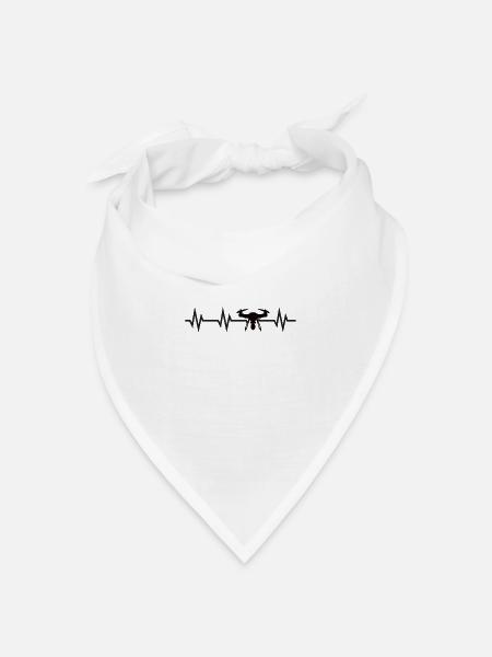 Drohnen Pilot Geschenk Drohnenliebhaber FPV Drohne - Bandana Dreieckstuch - Weiß