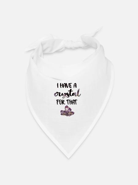 Kristalle Edelstein Heilstein Kristallheilerin - Bandana Dreieckstuch - Weiß
