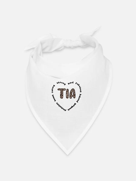 Tia Oma Muttertag Geschenk Tia Großmutter Süß - Bandana Dreieckstuch - Weiß