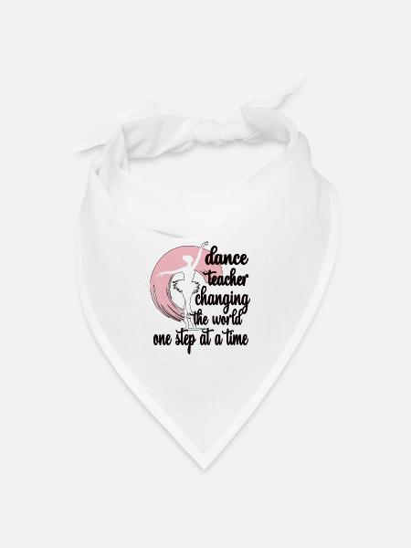 Tanzlehrerin Geschenk Tanzunterricht Tanzlehrer - Bandana Dreieckstuch - Weiß