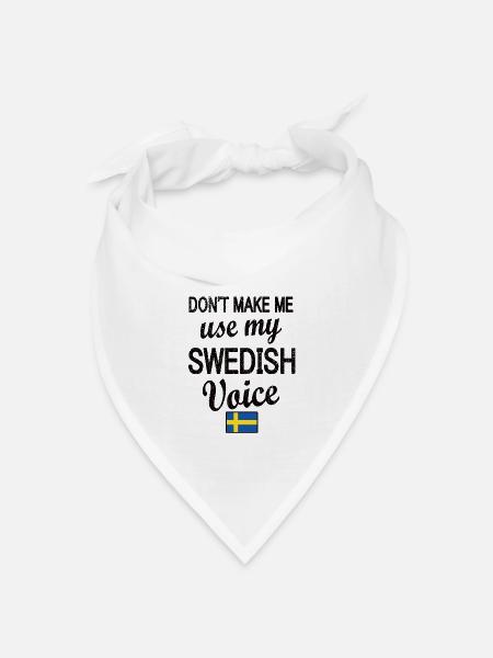 Schwede Schweden Flagge Schwedische Wurzeln - Bandana Dreieckstuch - Weiß