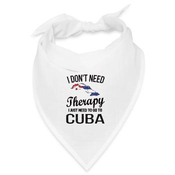 Stolzer Kubaner Kuba Herkunft Kubanische Flagge - Bandana Dreieckstuch - Weiß - Vorne