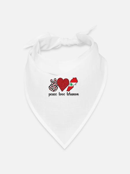 Stolzer Libanese Libanon Libanesische Wurzeln - Bandana Dreieckstuch - Weiß