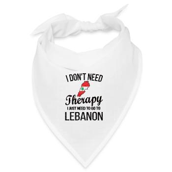 Stolzer Libanese Libanon Libanesische Flagge - Bandana Dreieckstuch - Weiß - Vorne
