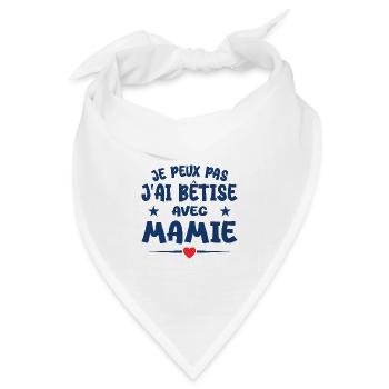 Ich kann es nicht, ich habe es mit Oma vermasselt - Bandana Dreieckstuch - Weiß - Vorne