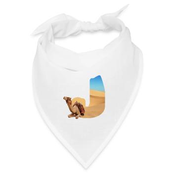 wüste mit kamel j - Bandana Dreieckstuch - Weiß - Vorne