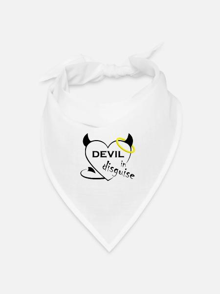 Devil in disguise - Bandana Dreieckstuch - Weiß