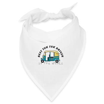 Lustiges Rikscha-Design, bester Tuk-Tuk-Fahrer. - Bandana Dreieckstuch - Weiß - Vorne