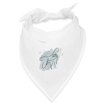Beauty Fashion Woman - Modern und abstrakt - Bandana Dreieckstuch - Weiß - Vorne