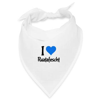 I Love Ruatafest Rutenfest Ravensburg Oberschwaben - Bandana Dreieckstuch - Weiß - Vorne