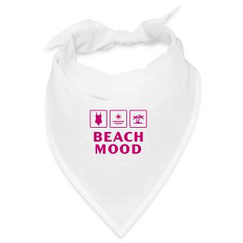 Beach Mood Sommer Sonne Meer Urlaub - Bandana Dreieckstuch - Weiß - Vorne